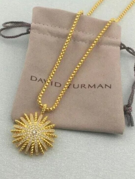 David Yurman Gold Radiant Burst Necklace